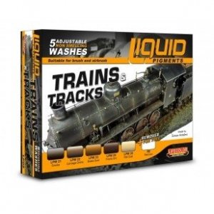 Lifecolor LP05 Liquid pigments Set Trains and tracks 6x22ml