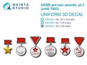 Quinta Studio QM35001 USSR pre-war awards, pt1 (until 1943) 1/35
