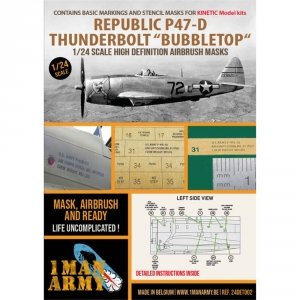 1 Man Army 24DET002 Republic P47-D Thunderbolt 'Bubbletop' (Kinetic) 1/24