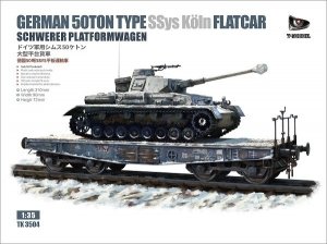 T-Model TK3504 German 50-ton Type SSys Köln Flatcar ( Schwerer Platformwagen ) 1/35