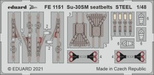 Eduard FE1151 Su-30SM seatbelts STEEL for KITTY HAWK 1/48