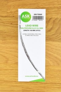 ASK T0069 Lead Wire - Halfround 0,6 x 0,4 x 140 mm (9 pcs)