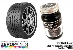 Zero Paints ZP-1480 Tyre Black Paint 60ml