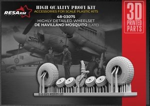 RESArm 48-03075 Mosquito LATE - Wheels under load (3D resin printing) 1/48
