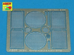 Aber 35G10 Grilles for german tank PzKpfw V Ausf.A/D Panther (Sd.Kfz.181) (1:35)