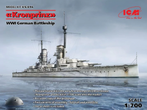 ICM S016 (Full Hull OR Waterline), WWI German Battleship Kronprinz 1/700