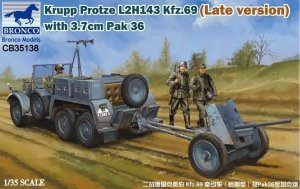 Bronco CB35138 Krupp Protze L2H143 Kfz.69 (Late version) with 3.7cm Pak 36 1/35