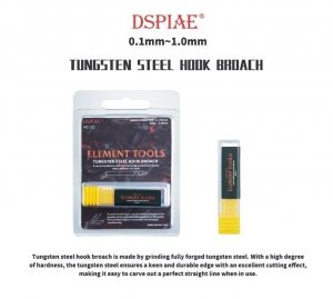 DSPIAE HC-04 0.4mm Tungsten Steel Hook Broach / Rysik ze stali wolframowej