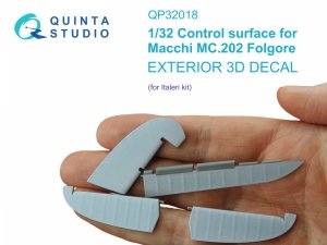Quinta Studio QP32018 Control surface for Macchi Mc.202 Folgore (Italeri) 1/32