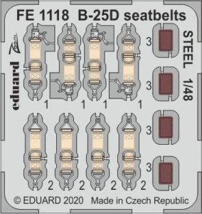 Eduard FE1118 B-25D seatbelts STEEL 1/48 REVELL