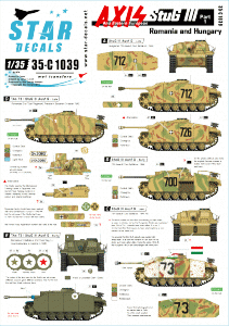 Star Decals 35-C1039 Axis/Eastern European StuG III (1) 1/35