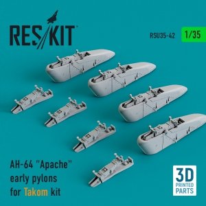 RESKIT RSU35-0042 AH-64 APACHE EARLY PYLONS FOR TAKOM KIT (3D PRINTED) 1/35