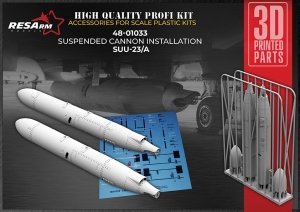 RESArm 48-01033 SUU 23 - suspended cannon mount (WITH DECAL) (3D resin printing) 1/48