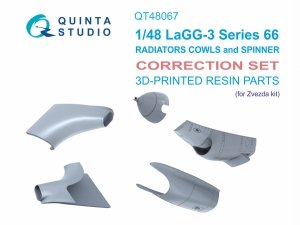 Quinta Studio QT48067 LaGG-3 series 66 Radiators cowls and spinner (Zvezda) 1/48