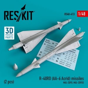 RESKIT RS48-0413 R-40RD (AA-6 ACRID) MISSILES (2 PCS) 1/48