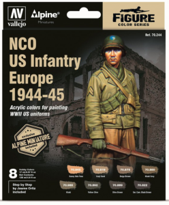 Vallejo 70244 Model Color 8x17ml- NCO US Infantry Europe 1944-45