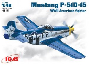 ICM 48151 Mustang P-51D-15 WWII American fighter (1:48)
