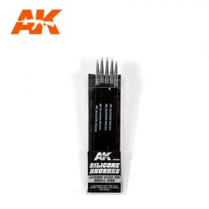AK Interactive AK9085 SILICONE BRUSHES MEDIUM TIP SMALL 5 pcs