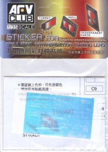 AFV Club AC35014 Sticker for simulating Anti reflection coating lens For Merkava Mk.IV (1:35)
