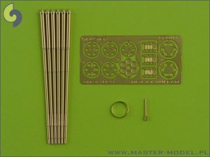 Master AM-32-029 M61 A1 Vulcan - Six-barrelled rotary 20mm cannon - turned barrels with etched barrel clamps (1:32)