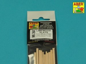 Aber WL2X3 Listwy drewniane z lipy 2x3x245mm x 14szt