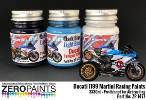 Zero Paints ZP-1477 Ducati 1199 Martini Racing Paints 3x30ml