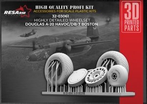 RESArm 32-03061 DOUGLAS A-20 HAVOC/DB-7 BOSTON - Wheels under load (3D resin printing) 1/32