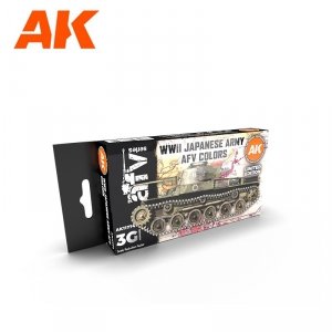 AK Interactive AK11774 WWII JAPANESE ARMY AFV COLORS 6x17 ml