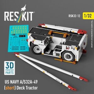RESKIT RSK32-0012 US NAVY A/S32A-49 (short) Deck Tractor (3D Printed model kit) (1/32)
