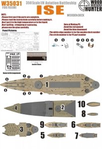 Wood Hunter W35031 Wood deck IJN Ise Aircraft Battleship for Fujimi 1/350