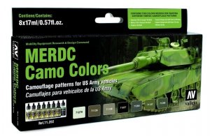 Vallejo 71202 MERDC Camo Colors US Vehicles 8x17 ml.