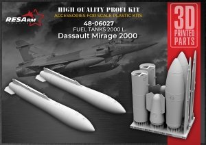 RESARM 48-06027 Dassault MIRAGE 2000 - 2000L fuel tanks (3D resin printing) 1/48