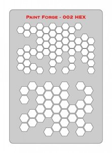 Paint Forge PFST002L STENCIL - HEX 2
