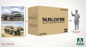 Takom 2194W Sd.Kfz 250/1 + Sd.Kfz 250/3 Greif Rommel Command Half-Track + 1/16 Erwin Rommel 1/35