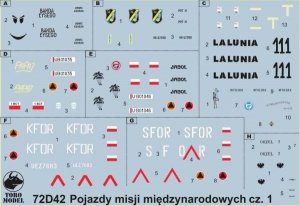 ToRo Model 72D42 Polish Army vehicles on foreign missions - vol.1 1/72