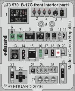 Eduard 73570 B-17G front interior AIRFIX A08017 1/72