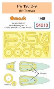 Omask 54018 Fw 190 D mask (for Tamiya) 1/48