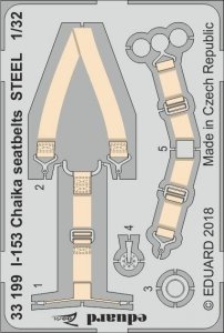 Eduard 33199 I-153 Chaika seatbelts STEEL ICM 1/32