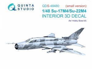 Quinta Studio QDS-48480 Su-17M4/Su-22M4 3D-Printed & coloured Interior on decal paper (Hobby Boss) (Small version) 1/48