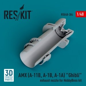 RESKIT RSU48-0384 AMX (A-11B, A-1B, A-1A) Ghibli exhaust nozzle for HobbyBoss kit (3D Printed) 1/48