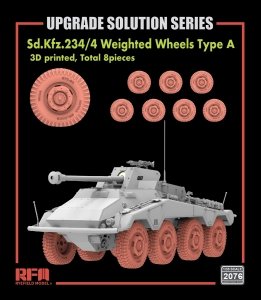 Rye Field Model 2076 Sd.Kfz.234/4 Weighted wheels Type A 1/35