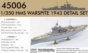 Academy 45006 Detail Set Warspite 1/350