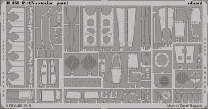 Eduard 32259 P-40N exterior HASEGAWA 1/32