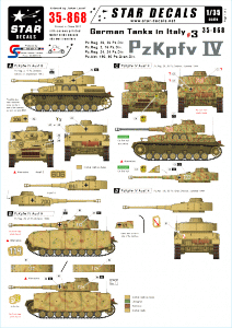 Star Decals 35-868 German Tanks in Italy 3 1/35