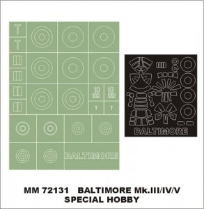 Montex MM72131 Martin Baltimore III/IV/V SPECIAL HOBBY 72028 1/72