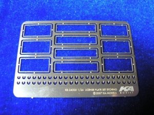 KA Models KA-24003 License Plate Etching Set ( tablice rejestracyjne ) 1/24