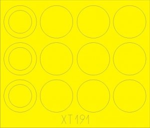 Eduard XT191 Merkava IIID wheel masks 1/35 HOBBY BOSS