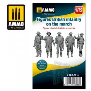 Ammo of Mig 8918 Figures British infantry on the march 1/72