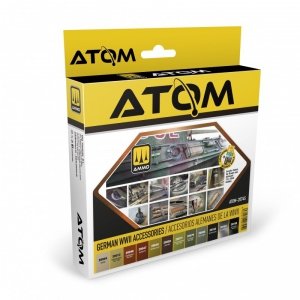 AMMO by Mig Jimenez 20745 ATOM German WWII Accessories Set 12x20ml