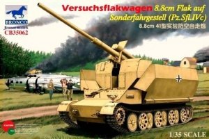Bronco CB35062 Versuchflakwagen 8,8cm Flak auf Sonderfahrgestell (Pz.Sfl.IVc) (1:35)